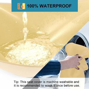 1 stuk Geavanceerde waterdichte autostoelhoezen, handdoek met 3 gespriemen, premium universele neopreen antislip achterkant, vlekafstotend, wasbaar, autobescherming, zitkussen voor SUV, hond, kind