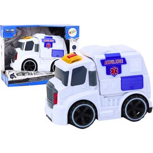 Ambulance speelgoed - Frictie voertuig - sirene geluiden en lichtjes 19.5cm