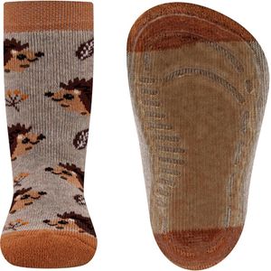 Ewers Antislipsok - Beige en Lichtbruin - Egeltjes - Siliconenzool-21/22