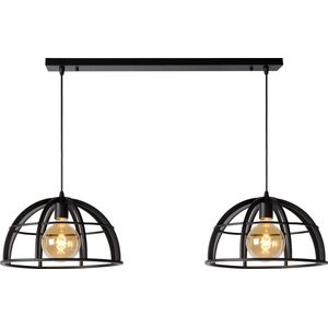 Lucide DIKRA Hanglamp - 2xE27 - Zwart