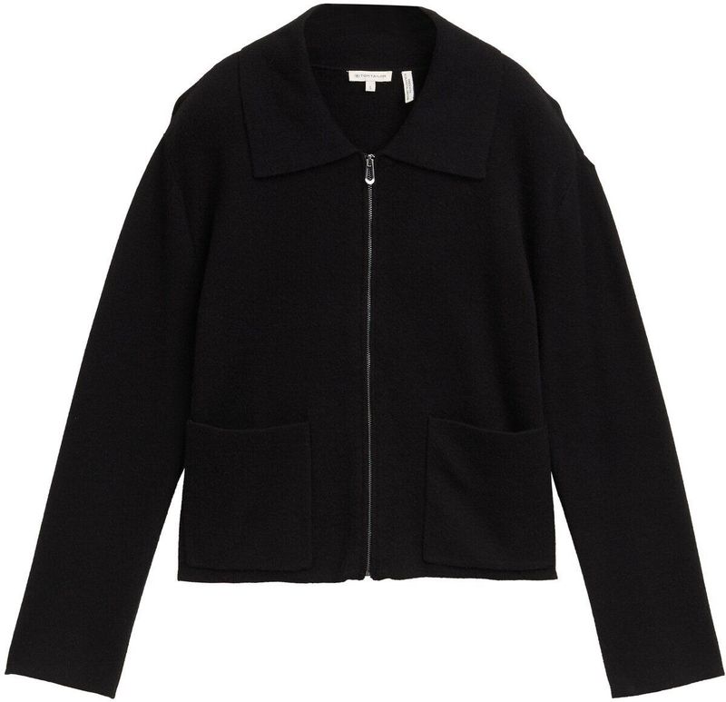 TOM TAILOR - Gebreid Vest - Zwart