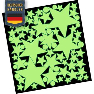 Muurstickers Sterren voor de Kinderkamer - Set van 50 Lichtgevende Sterren in Pastelkleuren