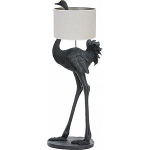 Light & Living Vloerlamp Ostrich - Polyester - Zwart - 62x147x50 cm (BxHxD)