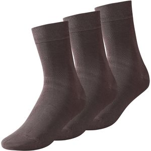 Allthemen Herensokken Katoen - Normale Sokken - Multi Pack - 3 Paar - Maat One Size - Donkergrijs