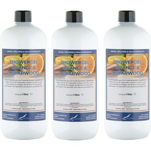 Douchegel Sweet Orange & Cedarwood 1 liter - set van 3 stuks - showergel