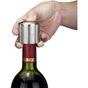 2X RVS Vacuum Pomp Wijnstopper - Wijnstop / Flessenstop Voor Wijn - Wijnflesafsluiter
