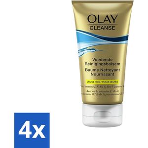 Olay - Cleanse - Voedende Reinigingsbalsem - Met Vitamines E, B3 & B5 - Droge Huid - 150ml - Voordeelverpakking - 4 stuks