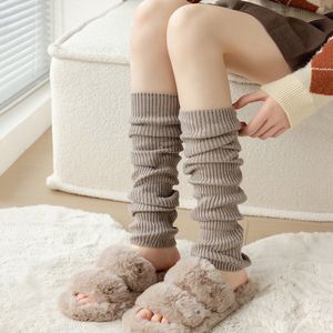 Effen gebreide beenwarmers voor dames, overknee sokken, geschikt voor de winter warme mode laarzen sokken knie beenwarmers laarzen,Kaki