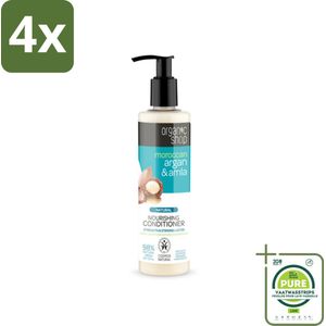 Organic Shop - Conditioner Argan & Amla - Hydraterend en Verzorgend - 280 ml - Voordeelverpakking - 4 stuks - Haar conditioner - Gekleurd haar