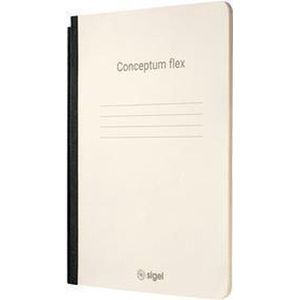 Sigel - notitieschrift - A5 - Conceptum Flex - chamois - 80 grams papier - geruit - 92 pagina's - softcover - SI-CF201