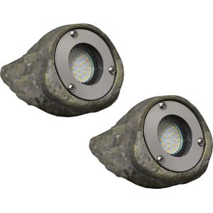 Luxform Tuinlampen steenvormig Tatra 12 V 2 st 60254