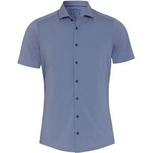 Pure - Short Sleeve The Functional Shirt Blauw Streep - Heren - Maat 39 - Modern-fit