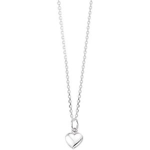 Glams Ketting Hart 1,1 mm 41 + 4 cm - Zilver