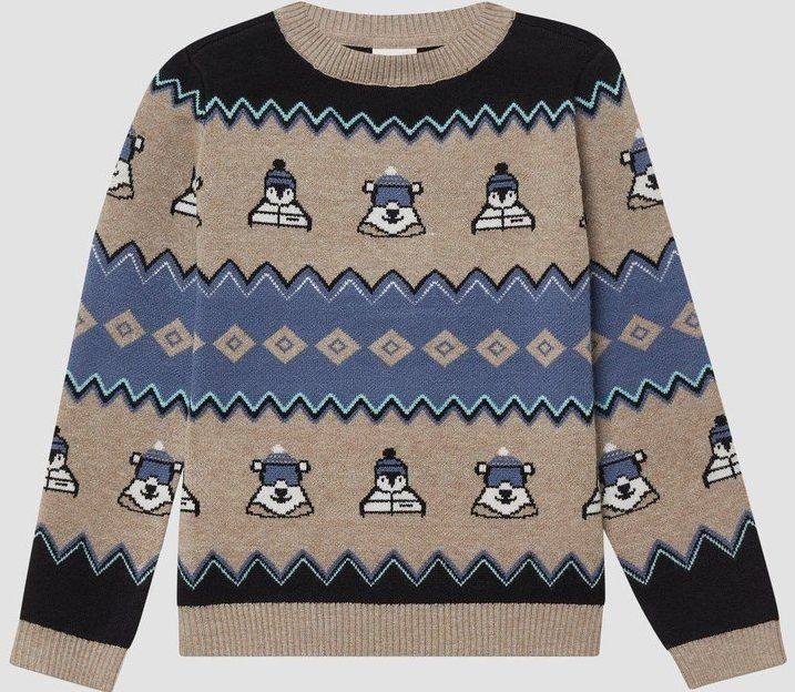 s.Oliver - Strickpullover - Zacht - Jacquardtrui - Lange Mouwen - Ronde Hals