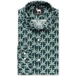 GENTS - Blumfontain bloemprint - Katoen - Groen - Maat EU38/S