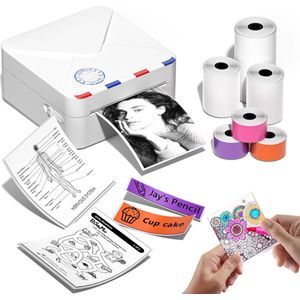 Azomor® Draagbare draadloze mini-printer voor smartphone met diverse papierformaten
