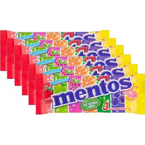 6 x 3-pack Mentos Rainbow á 38 gram per rol - Voordeelverpakking Snoepgoed