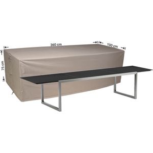 Raffles Covers Beschermhoes tuintafel - 360 x 100 H: 75 cm - RT360 - Waterdicht | Solution Dyed | UV-bestendig | Elastisch trekkoord | Airvents - Tuintafelhoes