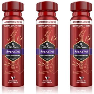 Old Spice Deo Spray Rockstar - Voordeelverpakking 3 x 150 ml