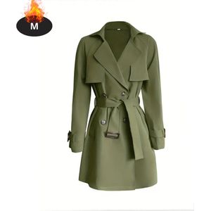 Bovista Mantel Dames - Tussenmantel - Jas - Mantelpakje - Trenchcoat - Overjas - Overcoat - Winter - Groente - S