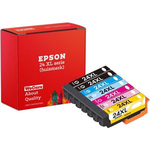 7-pack | Geschikt voor Epson 24 / 24XL inkt cartridges - 6 stuks met 1 extra Zwart patroon - XP-65 - XP760 - XP850 - XP860 - XP950 - XP960 - XP970