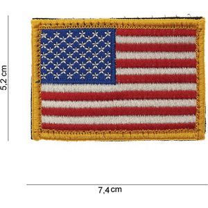 101 Inc Embleem Stof Vlag Usa Gele Rand Met Klitteband  1043