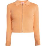 myMo - Kort Vest - Zwart - Ribgebreide Look