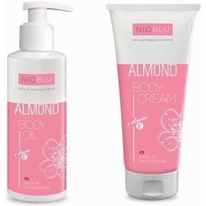 NioBlu - Almond - Bodyoil - & - Bodycream- Set
