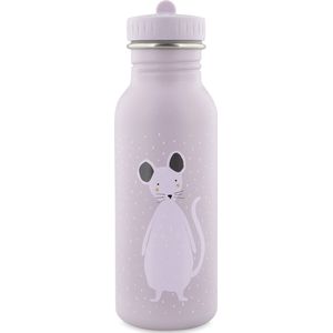 Trixie Drinkfles - Mrs. Mouse - RVS Waterfles voor kinderen - 500ml - Lekvrije Fles - Violet