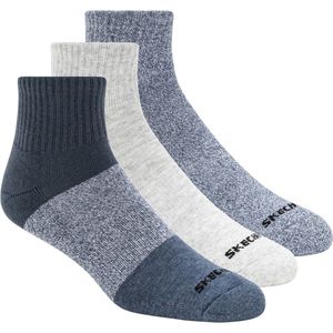 Skechers 3pk Mens Qtr Colorbloc Socks, Mannen, Veelkleurig, Sokken, maat: 41-46