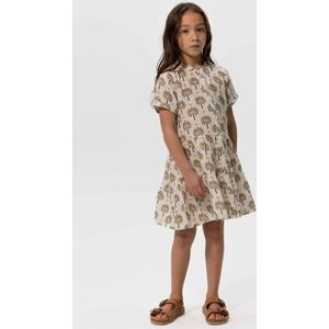 Sissy-Boy - Witte doorknoop jurk met palmboomprint