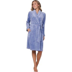 Pastunette - Blue Fog - Badjas - Blauw - Flanel/Fleece