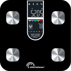 Little Balance 8838 ic-X4 Visio+- Slimme Weegschaal met 17x Lichaamsanalyse - 2 hart functies - FITDAYS App