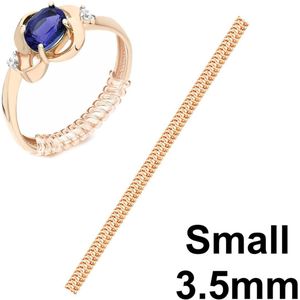 Fako Bijoux® - Ringverkleiner - Ring Verkleiner Gouden Ring - Small - 3.5mm - 10cm - Goudkleurig