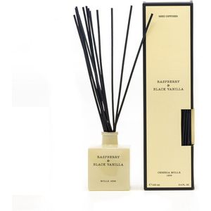 Cereria Mollà 1899 Raspberry & black vanilla Aroma diffuser Geurstokjes 100ml vanille geur stokjes