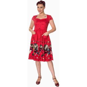 Dancing Days Lange jurk -XS- Vanity Rood