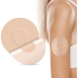 25-pack sensorhoezen - Glucosemeter fixatiepleisters - Waterdichte, latexvrije pleisters Geschikt voor Libre 1/2/3 Plus sensor CGM flexibele pleisters - Geen kleefmiddel - Gaat 15 dagen mee - Beige
