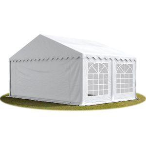 Partytent feesttent 5x4 m tuinpaviljoen -tent PVC 700 N in wit waterdicht