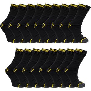 Work Werksokken - 17 paar - werk sokken - Zwart - Maat 47 - 50