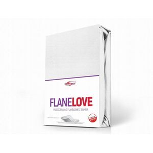 Flanellen hoeslaken 220x200 cm wit, 100% katoen, zacht & warm