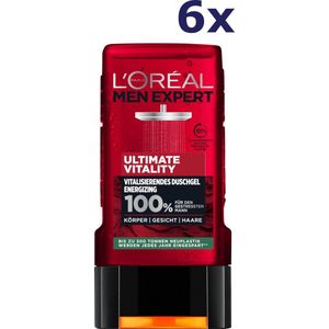 6x L'Oreal Men Expert douchegel 250ml Ultimate Vitality