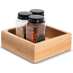 Opbergbox - Beukenhout - 15x15x5 cm - Compact en Duurzaam