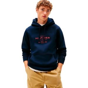TOMMY HILFIGER - Sweatshirt - Navy - Capuchon - Lange Mouw