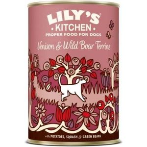 3x6x400 gr Lily's kitchen dog venison wild boar terrine hondenvoer