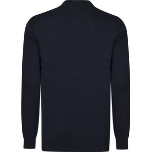 Felix Hardy - Gebreide Polo Trui - Navy - 100% Katoen - Heren