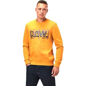 G-star Raw Dot Ribbed Sweatshirt Oranje M Man