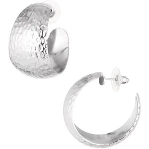 Statement Oorbellen - Yehwang - Moon - One Size - Zilver