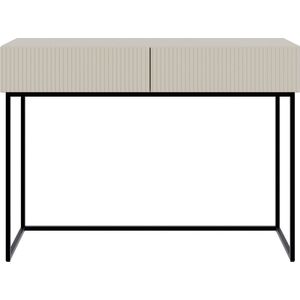 Selsey Veldio - Kaptafel 110 cm - Grijs beige met zwarte poten