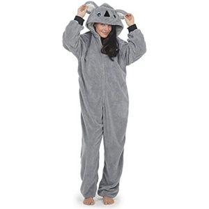 Behaaglijke Fleece Jumpsuit Dames - Eendelige Pyjama Onesie Maat S-XL