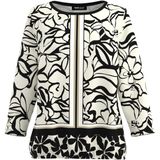 Frank Walder - Blouse W51-208421594 - Zwart-witte Floral Print - Dames